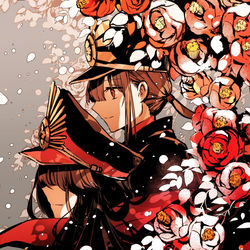 This is a pixiv picture whose title is 冬の織田姉弟.