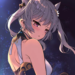 This is a pixiv picture whose title is 刻晴.