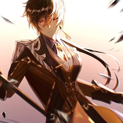 This is a pixiv picture whose title is 岩王帝君.