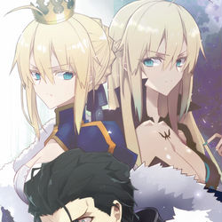This is a pixiv picture whose title is 【清廉潔白の王と私利私欲の女王】.