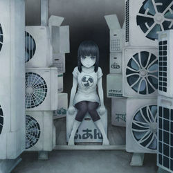 This is a pixiv picture whose title is 不安.