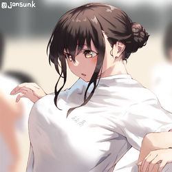 This is a pixiv picture whose title is 相方に不意をつかれた子.