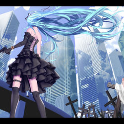 This is a pixiv picture whose title is 初音ミク.