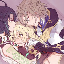 This is a pixiv picture whose title is 💚☀💛.