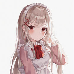 This is a pixiv picture whose title is メイドちゃん.