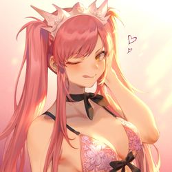 This is a pixiv picture whose title is 下着モデル「メイヴ様」.