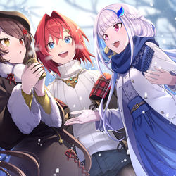 This is a pixiv picture whose title is 『にじさんじふゆやすみボイス2021』キービジュアル.