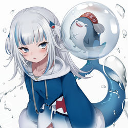 This is a pixiv picture whose title is Gawr Gura.