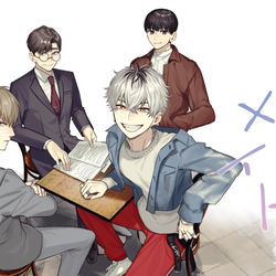 This is a pixiv picture whose title is 【お知らせ】同人乙女ゲームのイラスト担当しました.