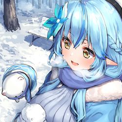 This is a pixiv picture whose title is 雪花ラミィさん.