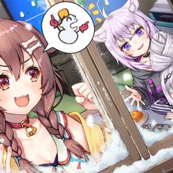 This is a pixiv picture whose title is 年末のねむい組.