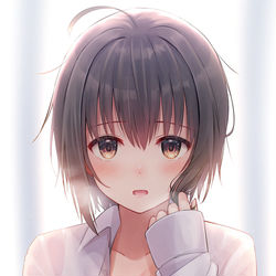 This is a pixiv picture whose title is 彼シャツこっひ.
