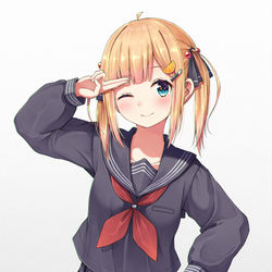 This is a pixiv picture whose title is 黒セーラー.