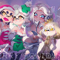 This is a pixiv picture whose title is Merry Squidmas　2019.