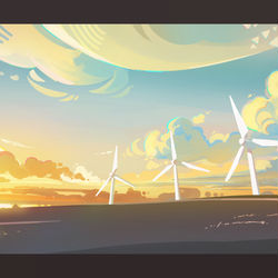 This is a pixiv picture whose title is ２０２０最後の夕焼け.