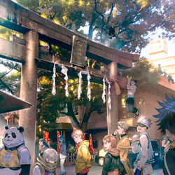 This is a pixiv picture whose title is 呪術神社.