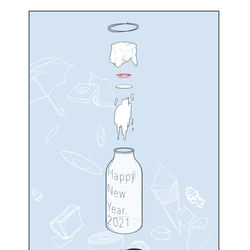 This is a pixiv picture whose title is Happy New Year！！ ｳｼｨ(｢🐮･ω･)｢🐮.