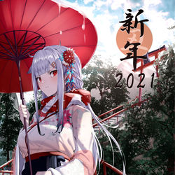 This is a pixiv picture whose title is 2021.