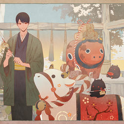 This is a pixiv picture whose title is 2021年.