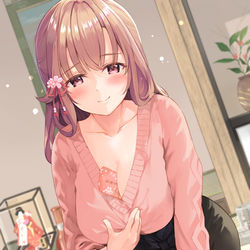 This is a pixiv picture whose title is お年玉をくれる親せきのお姉ちゃん.