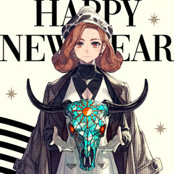 This is a pixiv picture whose title is Happy New Year 2021.