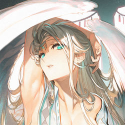 This is a pixiv picture whose title is 明けて揺蕩う残り夢.