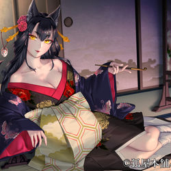 This is a pixiv picture whose title is 【狐屋本舗】音声作品ジャケット.