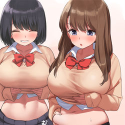 This is a pixiv picture whose title is 今年は痩せようかなと思ってるおなかがぷにぷにな子.