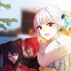 This is a pixiv picture whose title is 謹賀新年2021　さんばか.