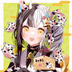 This is a pixiv picture whose title is 2021.