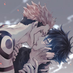 This is a pixiv picture whose title is 【腐向】呪術廻戦　LOG.