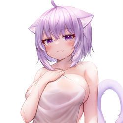 This is a pixiv picture whose title is 猫又おかゆ.