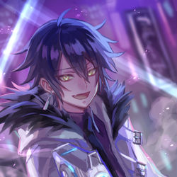 This is a pixiv picture whose title is 青白い銃口.