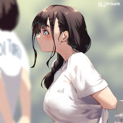 This is a pixiv picture whose title is 背中がかゆい子.