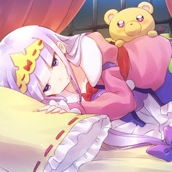 This is a pixiv picture whose title is 魔王城でおやすみ.
