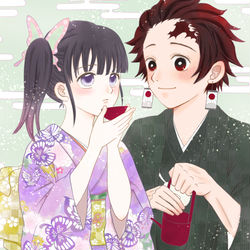 This is a pixiv picture whose title is お年賀用イラスト.