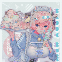 This is a pixiv picture whose title is 🐮🍼.