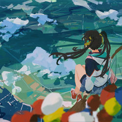 This is a pixiv picture whose title is 天空的主人.