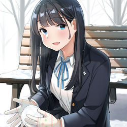 This is a pixiv picture whose title is 制服女の子⛄️.