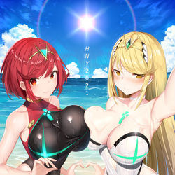 This is a pixiv picture whose title is Happy New Year 2021.