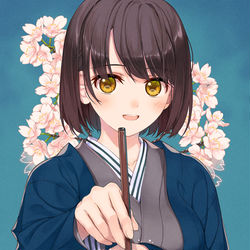 This is a pixiv picture whose title is 描き初め.
