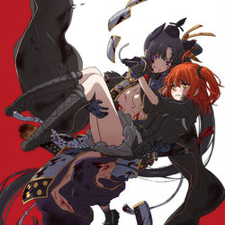 This is a pixiv picture whose title is 牛若丸とぐだ子.