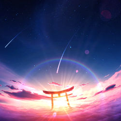 This is a pixiv picture whose title is 暁光.