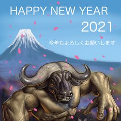 This is a pixiv picture whose title is 2021年賀状.