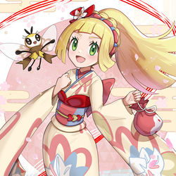 This is a pixiv picture whose title is 振袖リーリエ.