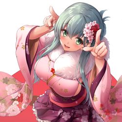This is a pixiv picture whose title is 着物鈴谷5.