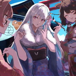 This is a pixiv picture whose title is 正月さんばか.