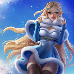 This is a pixiv picture whose title is Winter Zelda / ゼルダ.