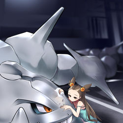 This is a pixiv picture whose title is ハガネールとミカン.