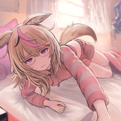 This is a pixiv picture whose title is 寝起きぽるか.